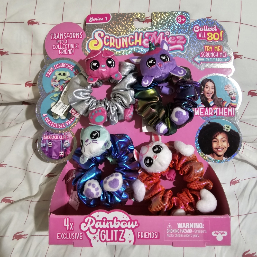 NEW Scrunchie ScrunchMiez Rainbow Glitz Friends Series One